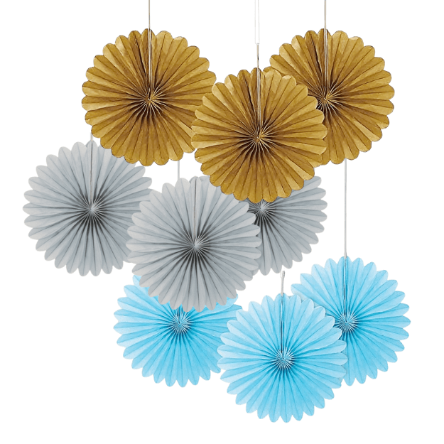 3 Mini Decorative Fans