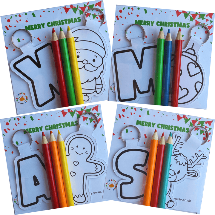 Personalised Initial & Festive Keyring Kit