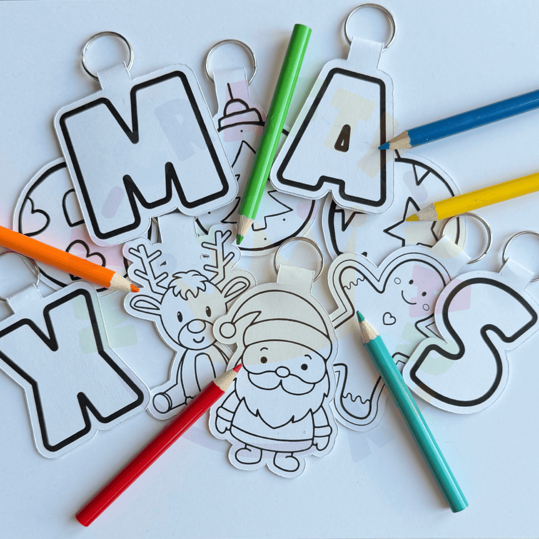 Personalised Initial & Festive Keyring Kit