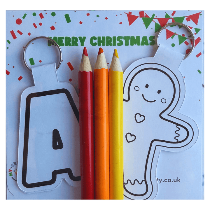 Personalised Initial & Festive Keyring Kit