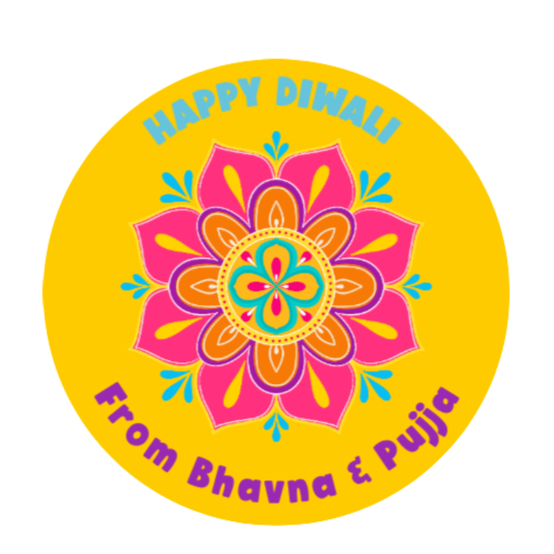 20 Diwali Floral Custom Stickers