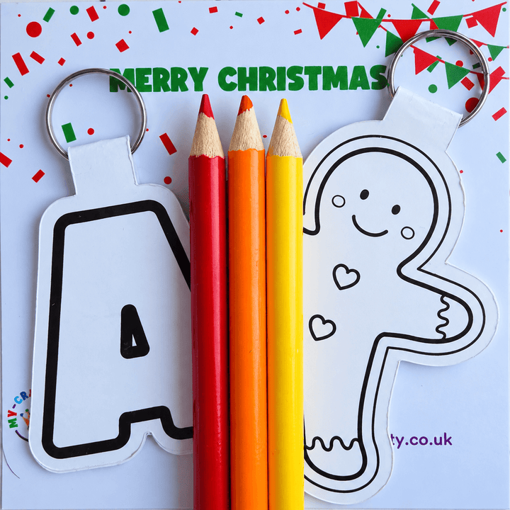 Personalised Initial & Festive Keyring Kit