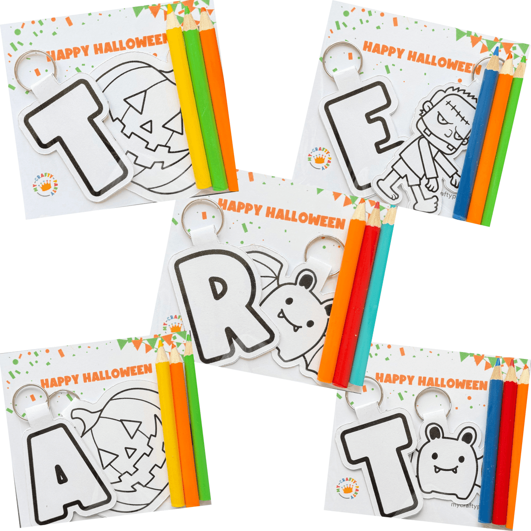 Personalised Initial & Spooky Keyring Kit
