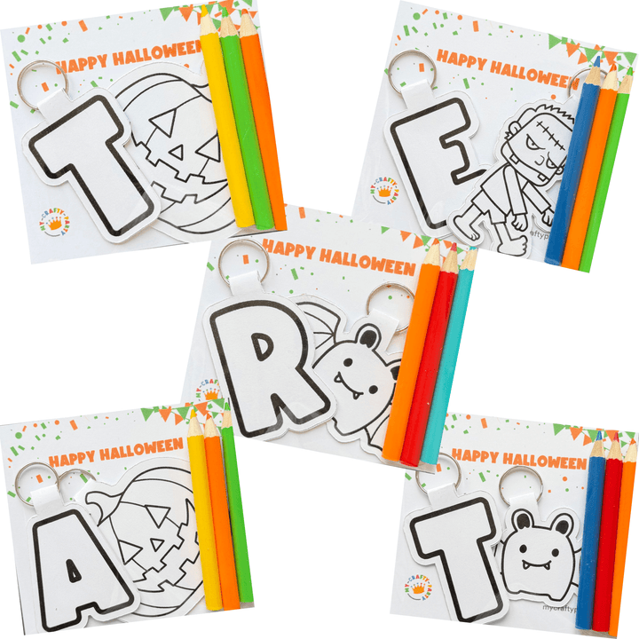 Personalised Initial & Spooky Keyring Kit
