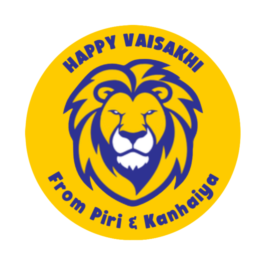 20 Happy Vaisakhi Lion Stickers