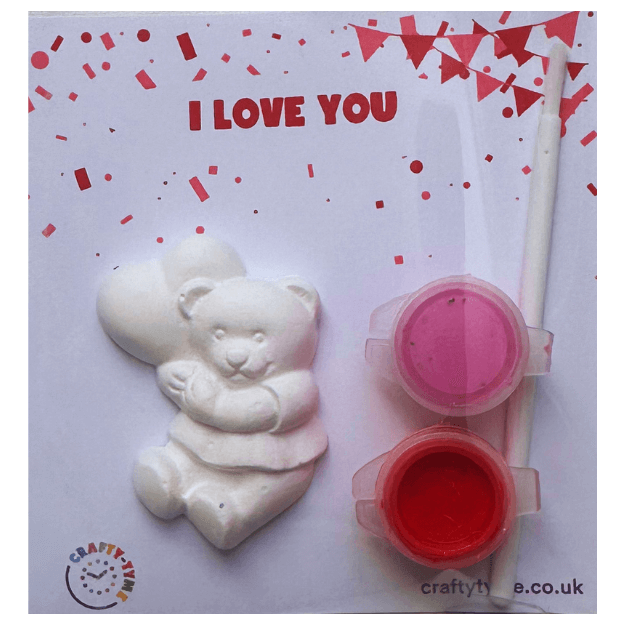 Valentine Teddy Magnet Paint Kit
