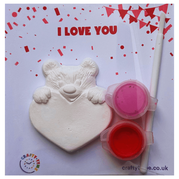Valentine Teddy Magnet Paint Kit