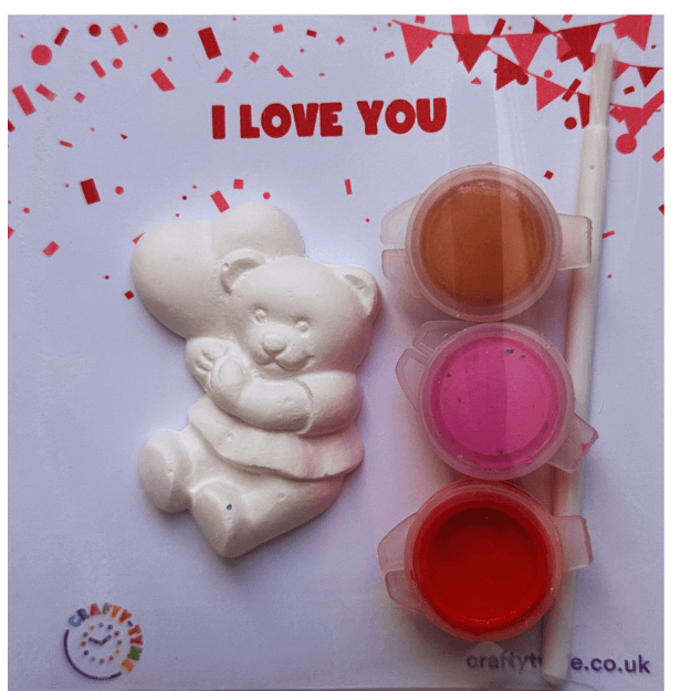 Valentine Teddy Magnet Paint Kit