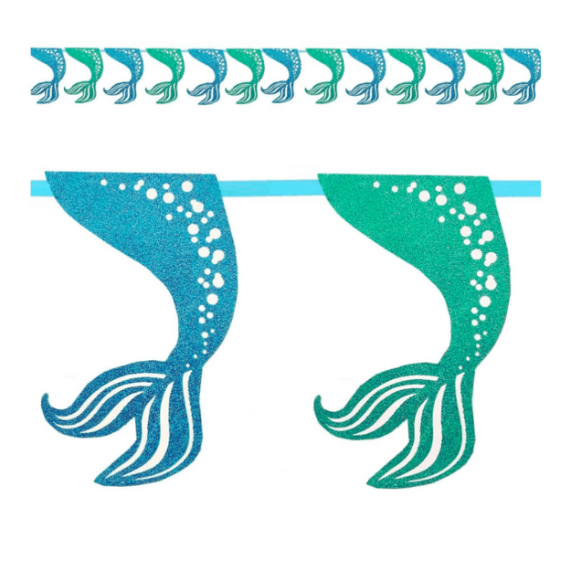 Mermaid Glitter Tail Banner