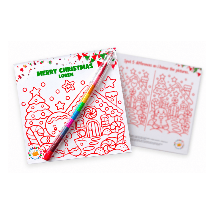 Personalised Christmas Colouring & Activity Card