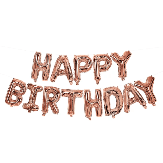 Happy Birthday Balloon Banner