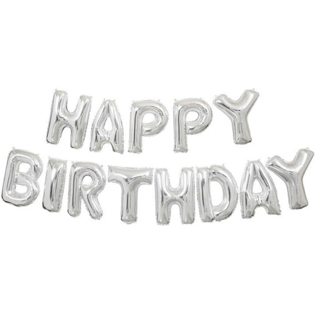 Happy Birthday Balloon Banner