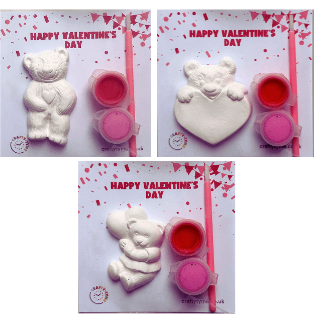 Valentine Teddy Magnet Paint Kit