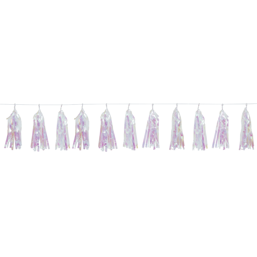 Iridescent Foil Tassel Garland